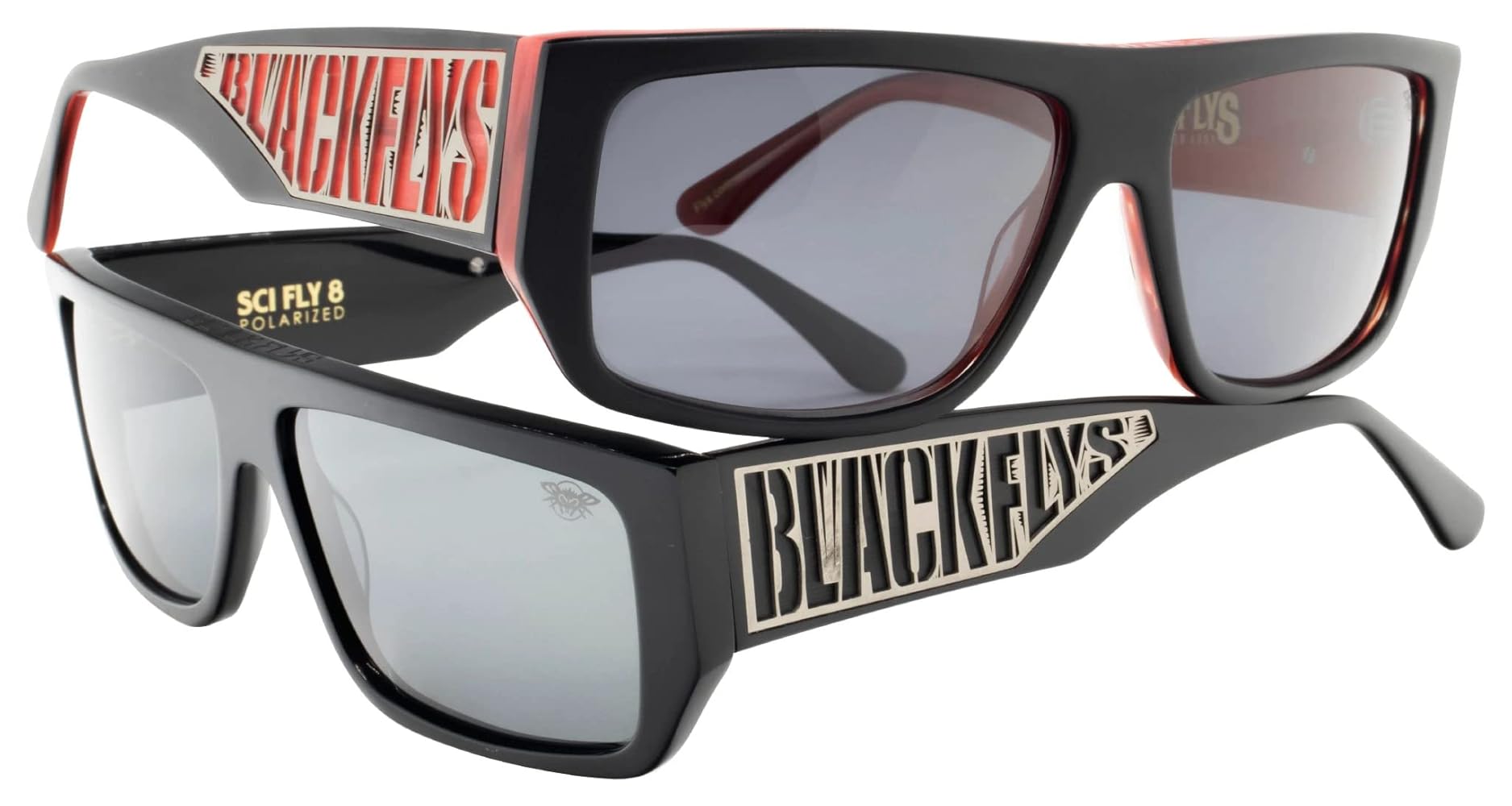 Amazon | Black Flys Sci Fly 8 ハンドメイドサングラス, マルチ